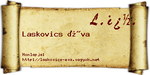 Laskovics Éva névjegykártya