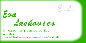 eva laskovics business card
